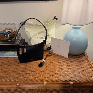 New with tags- Mini Gold Black Hobo Bag